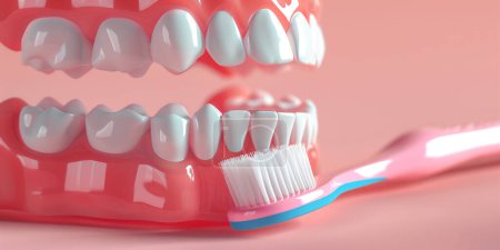 Zahnhygiene und Mundhygiene-Konzept.