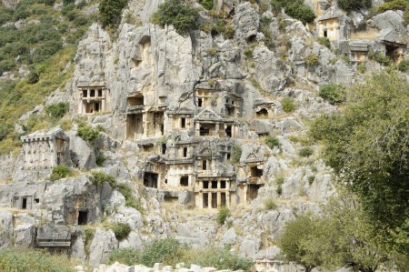 Photo for Lycian tombs in Myra, Demre (Turkey) - Royalty Free Image