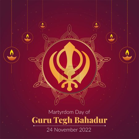 Banner Design des Martyriums Tag des Guru tegh bahadur Vorlage.