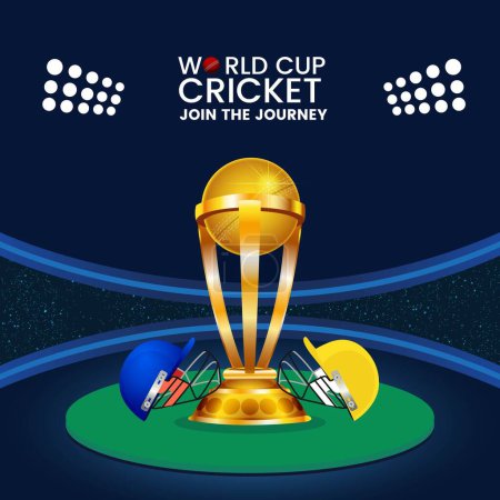 Téléchargez les illustrations : Modèle de conception de bannière de cricket coupe du monde. - en licence libre de droit