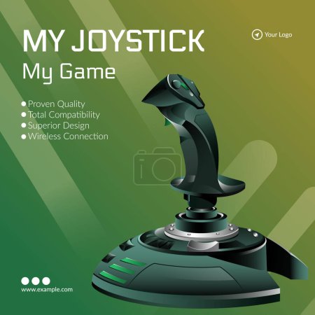 Illustration for Banner design of my joystick my game template. - Royalty Free Image