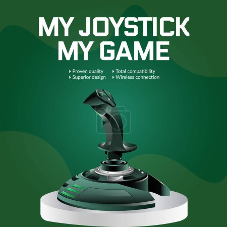 Illustration for Banner design of my joystick my game template. - Royalty Free Image