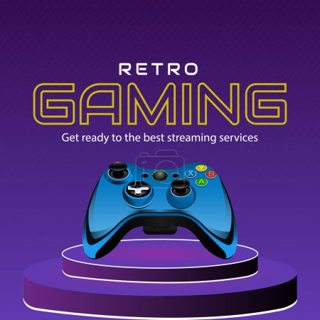 Illustration for Banner design of retro gaming template. - Royalty Free Image