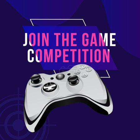 Illustration for Banner design of join the game competition template. - Royalty Free Image
