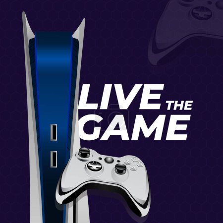 Illustration for Banner design of live the game template. - Royalty Free Image