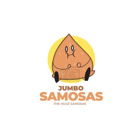 Ilustración de Diseño del logo del vector Jumbo samosas - Imagen libre de derechos
