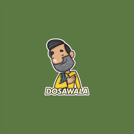 Ilustración de Diseño del logo de Dosa wala vector - Imagen libre de derechos