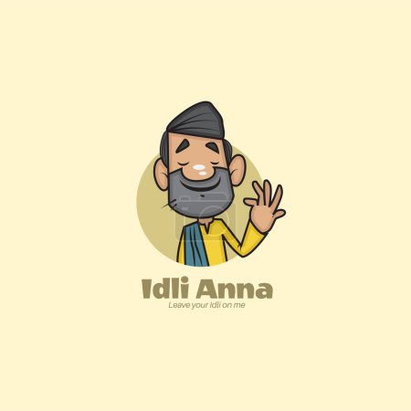 Ilustración de Diseño del logo del vector Idli anna - Imagen libre de derechos