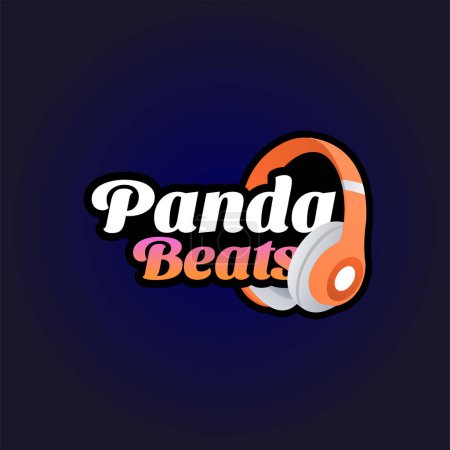 Ilustración de Panda supera el diseño del logotipo del vector. - Imagen libre de derechos