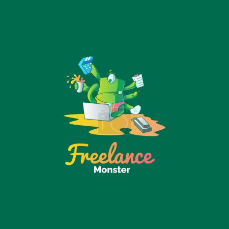 Ilustración de Diseño de logo monstruo vector freelance - Imagen libre de derechos