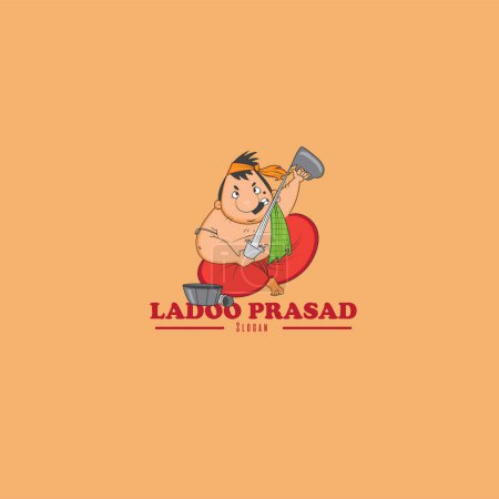 Téléchargez les illustrations : Logo vectoriel Ladoo prasad design. - en licence libre de droit