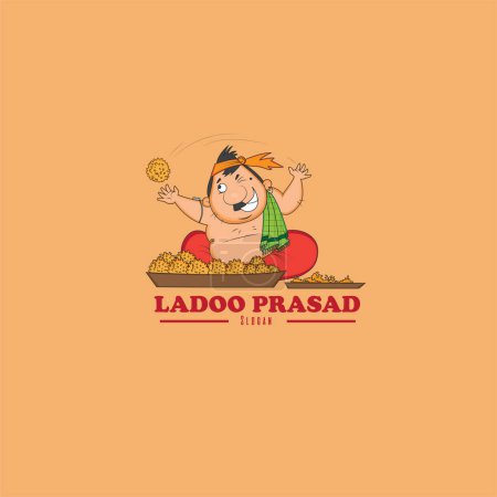 Ilustración de Diseño del logotipo del vector Ladoo prasad. - Imagen libre de derechos