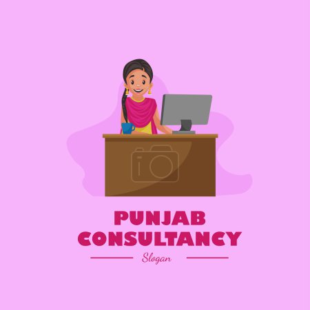 Téléchargez les illustrations : Modèle de logo de mascotte vectorielle de conseil Punjab. - en licence libre de droit
