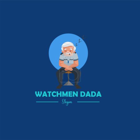 Illustration for Watchmen dada vector mascot logo template. - Royalty Free Image