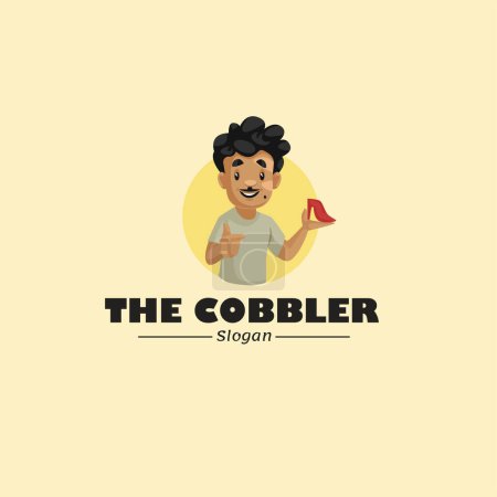 Illustration for The cobbler vector mascot logo template. - Royalty Free Image