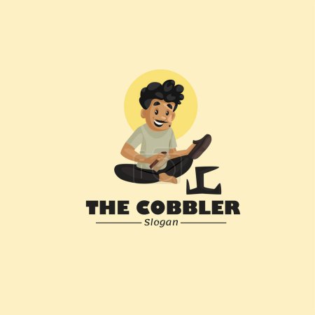 Illustration for The cobbler vector mascot logo template. - Royalty Free Image