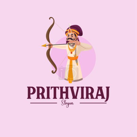 Téléchargez les illustrations : Modèle de logo de mascotte vectorielle Prithviraj. - en licence libre de droit
