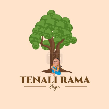 Photo for Tenali rama vector mascot logo template. - Royalty Free Image