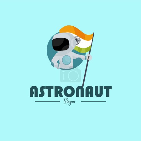 Illustration for Astronaut vector mascot logo template. - Royalty Free Image