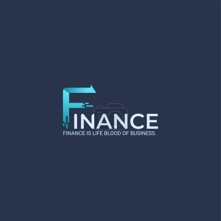 Illustration for Finance vector mascot logo template. - Royalty Free Image