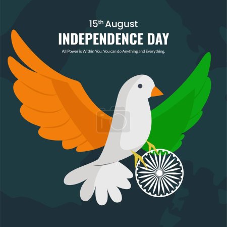 Téléchargez les illustrations : Célébration 15 août heureux conception de bannière de jour de l'indépendance. - en licence libre de droit