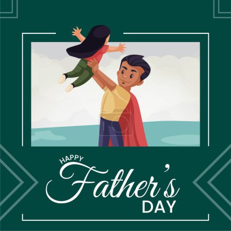 Illustration for Happy father's day banner design template. - Royalty Free Image
