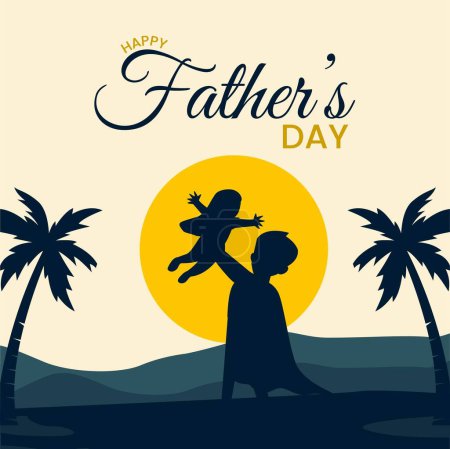 Ilustración de Plantilla de diseño de banner del día del padre feliz. - Imagen libre de derechos