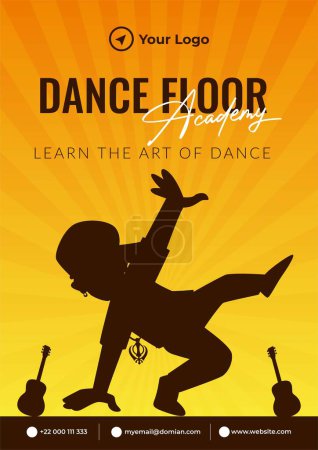 Illustration for Dance floor academy flyer design. - Royalty Free Image