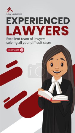 Illustration for Experienced lawyers portrait template design. - Royalty Free Image