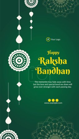 Téléchargez les illustrations : Festival religieux indien heureux modèle portrait Raksha Bandhan. - en licence libre de droit