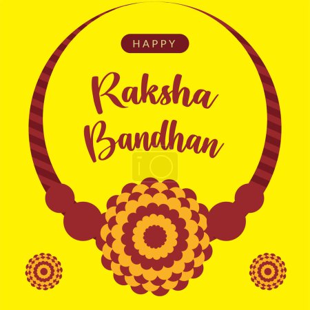 Téléchargez les illustrations : Festival indien traditionnel heureux modèle de bannière Raksha Bandhan. - en licence libre de droit