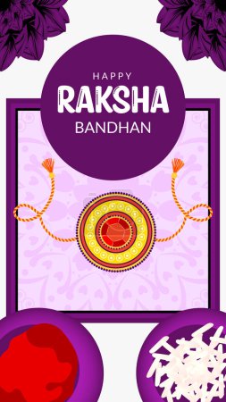 Téléchargez les illustrations : Festival indien traditionnel heureux modèle de portrait Raksha Bandhan. - en licence libre de droit