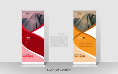 Professional Business Agency roll-up banner or stand billboard , event ads design, Corporate Banner Template, advertisement, pull-up, polygon background, vector illustration, business flyer, and display banner for your Corporate business promotion.