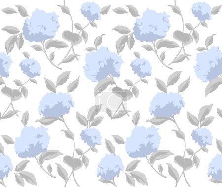 hydrangea flower seamless pattern