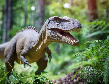 Tyrannosaure dinosaure rex dans la forêt