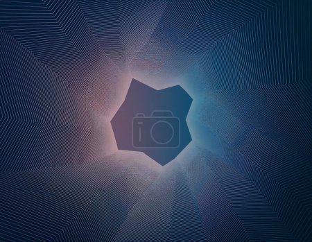Abstract geometric hexagonal pattern with a gradient from dark to light