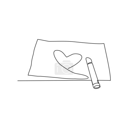 Téléchargez les photos : Un dessin en ligne continue pour la forme de l'illustration vectorielle du cœur. le symbole universellement reconnu de l'amour, de la romance et de l'affection. Design approprié pour carte de vœux, affiche et bannière. - en image libre de droit