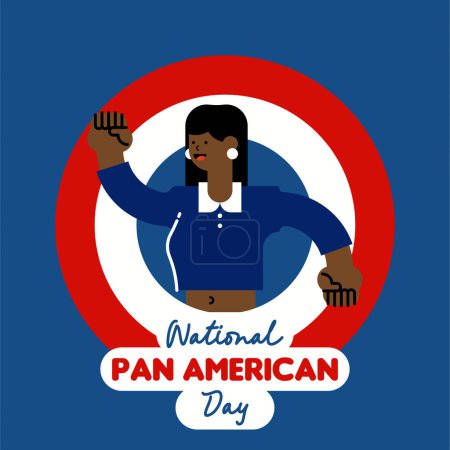 Pan American Day Illustration Hintergrund. Erste internationale Konferenz amerikanischer Staaten