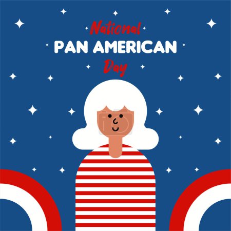 Foto de Pan American Day Illustration Background (en inglés). Primera Conferencia Internacional de Estados Americanos Antecedentes - Imagen libre de derechos
