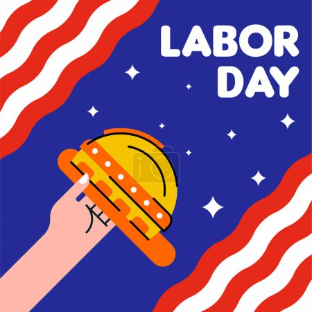 Téléchargez les photos : Happy Labour Day Illustration Contexte. Journée internationale du travail Contexte - en image libre de droit