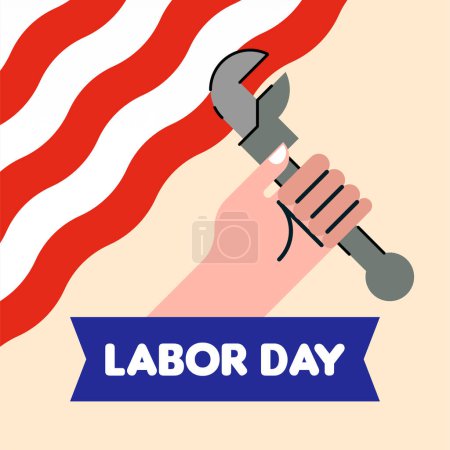 Happy Labour Day Illustration Hintergrund. Hintergrund zum Internationalen Tag der Arbeit