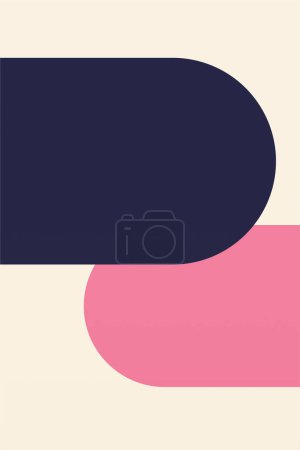 Photo for Abstract geometric shape background. Flat abstract shape art background - Royalty Free Image