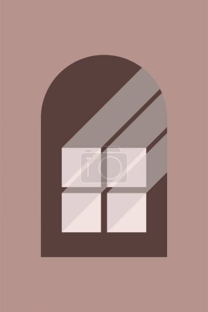 Téléchargez les photos : Maison fenêtre illustration arrière-plan. Fond de fenêtre maison minimaliste. - en image libre de droit