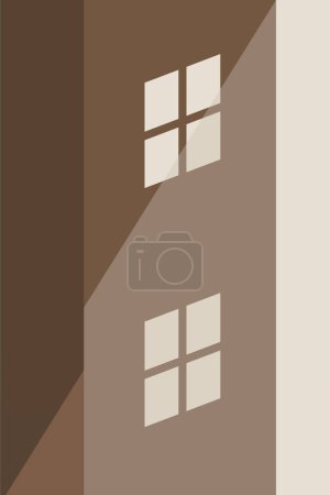 Photo for House window illustration background. Minimalist house window background. - Royalty Free Image