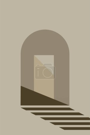 Téléchargez les photos : Maison fenêtre illustration arrière-plan. Fond de fenêtre maison minimaliste. - en image libre de droit