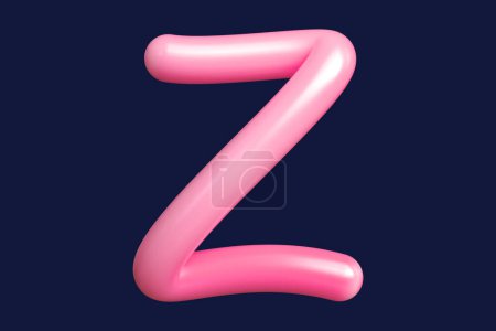 Téléchargez les photos : Lettrage 3D lettre Z en rose. Ressource graphique adaptée aux impressions, aux œuvres d'art, aux tableaux d'ambiance et aux publicités Web. rendu 3D de haute qualité. - en image libre de droit