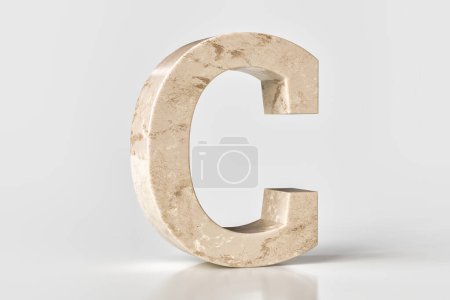 Foto de Mármol letra texturizada C. Representación 3D de alta calidad. - Imagen libre de derechos