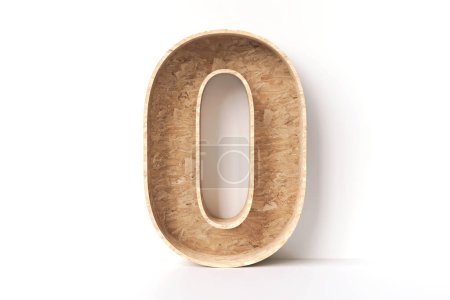 Téléchargez les photos : Bois texturé numéro de police 3D 0 en planches de bois recyclé. rendu 3D de haute qualité. - en image libre de droit