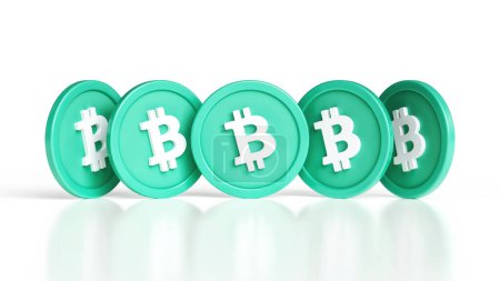 Foto de Bitcoin efectivo Bch tokens criptomoneda visto desde varios ángulos diferentes. Diseño ilustrativo adecuado para conceptos de activos de horquilla blockchain. Renderizado 3D de alta calidad. - Imagen libre de derechos