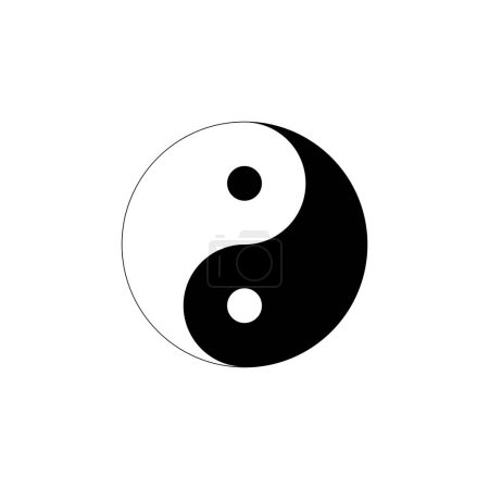 Ilustración de Yin yang símbolo de armonía y equilibrio - Imagen libre de derechos